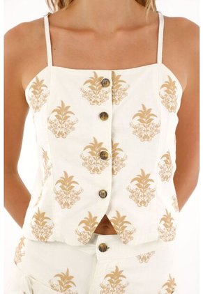 Topmark Camisa De Tiras Estampada Para Mujer