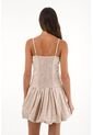 Topmark Vestido Corto De Silueta Globo Crudo Para Mujer de topmark