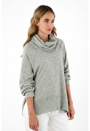 Buzo Verde Cuello Tortuga Para Mujer