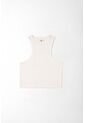 Topmark Camiseta Tipo Crop Top Blanca Para Mujer de topmark