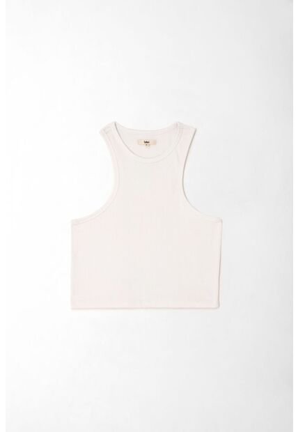 Topmark Camiseta Tipo Crop Top Blanca Para Mujer