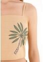 Crop Top Con Estampado De Palmeras Para Mujer de topmark