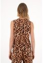 Topmark Chaleco Con Cortes Decorativos De Animal Print Para Mujer de topmark