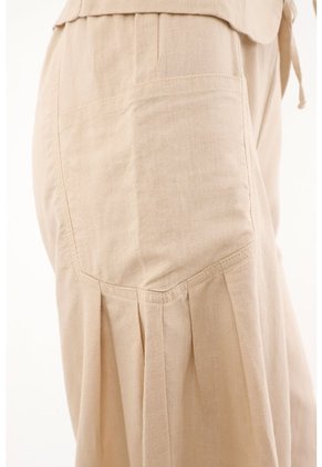 Topmark Pantalón Wide Leg Crudo Con Caída Natural Para Mujer