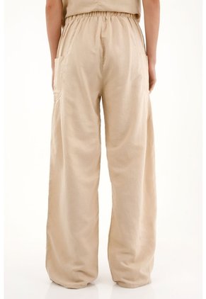 Topmark Pantalón Wide Leg Crudo Con Caída Natural Para Mujer