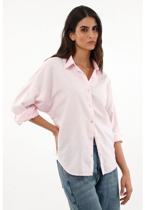 Camisa Clásica Rosada Para Mujer