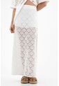 Falda Tejido Blanca Para Mujer de topmark