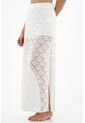Falda Tejido Blanca Para Mujer de topmark