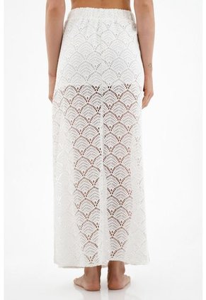 Falda Tejido Blanca Para Mujer