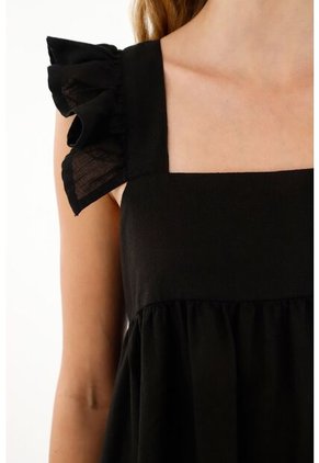 Topmark Vestido De Tiras Con Bolero Negro Para Mujer