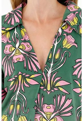 Kimono Largo Con Aberturas Laterales Para Mujer