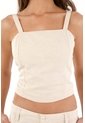 Topmark Camisa Crop De Tiras Crudo Con Acabado Suave Para Mujer de topmark