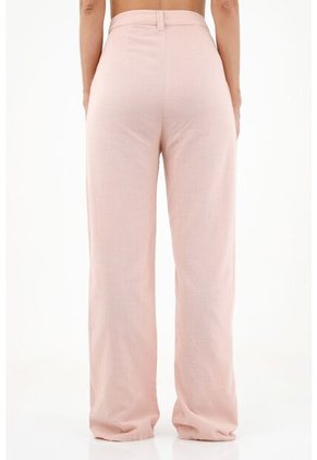 Pantalón Rosado Bota Recta Para Mujer