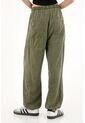 Topmark Pantalón Oversize Con Pretina Elástica Verde Para Mujer de topmark
