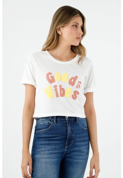 Camiseta Color Crudo Para Mujer