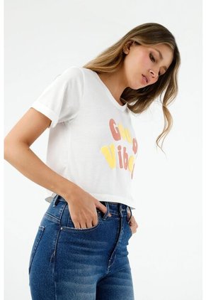 Camiseta Color Crudo Para Mujer