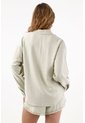 Topmark Camisa Para Mujer De Viscosa Verde Salvia Relaxed Fit Con Textura Arrugada de topmark