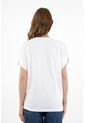 Camiseta Blanca Con Recogido En Hombro Para Mujer de topmark