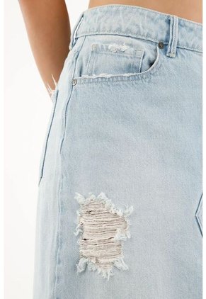 Topmark Falda Azul En Denim Para Mujer