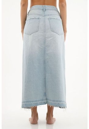 Topmark Falda Azul En Denim Para Mujer