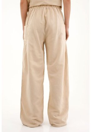 Topmark Pantalón Wide Leg Crudo Con Caída Natural Para Mujer