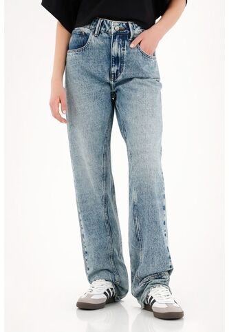 Topmark Jean Recto Tiro Alto Azul Para Mujer topmark