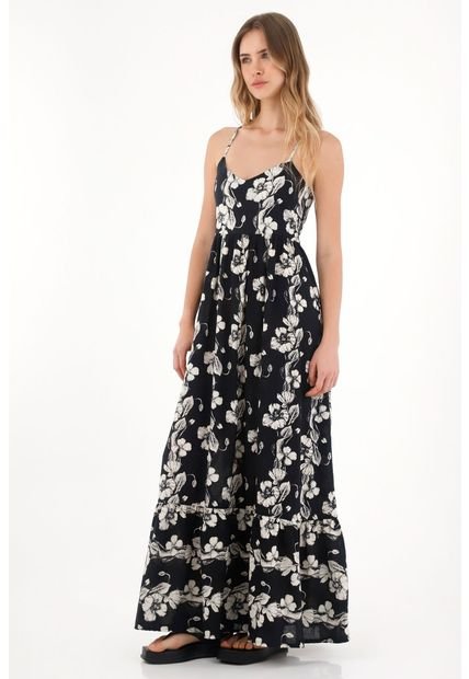 Vestido Largo Con Estampado De Flores Para Mujer