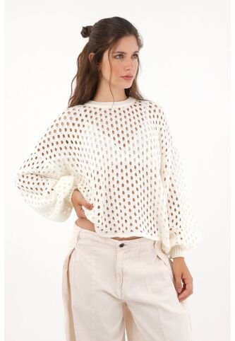 Topmark Buzo Tejido De Silueta Amplia Crudo Para Mujer topmark