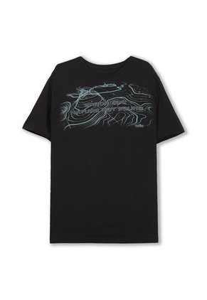Camiseta Estampada Para Hombre Atena Manga Corta Negra