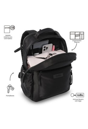 Morral Universitario Estambul Porta PC 14" Negro Mujer