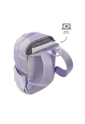 Morral Universitario Trak Porta PC 14" Morado Mujer