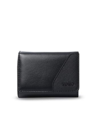 Billetera Para Hombre Saffiano Sob Con RFID Blocker Negra Totto