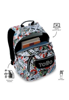 Morral Juvenil Porta PC 13" Gommas Gris
