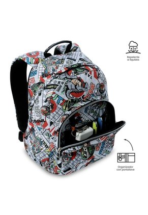 Morral Juvenil Porta PC 13" Gommas Gris