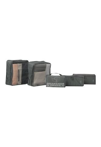 Organizador De Viaje Packing Cube X 5 Gris Totto