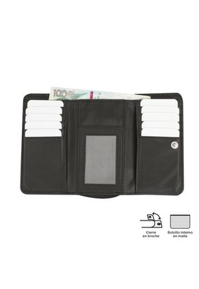 Billetera Texture Var Con RFID Blocker Negra