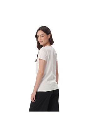 Camiseta Estampada Para Mujer Dusti Manga Corta Blanca