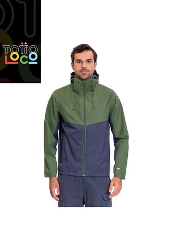 Chaqueta Impermeable Para Hombre Seal Azul Totto