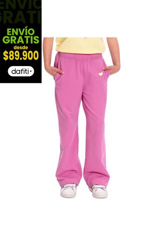 Pantalón Sudadera Para Niña Selva Color Rosado Totto