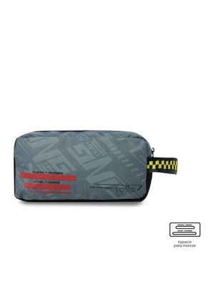 Cartuchera Escolar Grande Para Niño 2 Cuerpos Grand Prix Gris