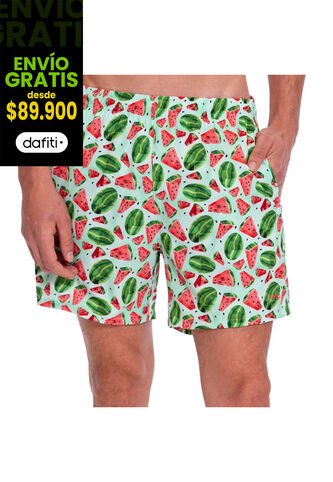 Pantaloneta Estampada Para Hombre Lown Verde Totto