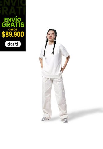 Pantalón Unisex Travy Blanco Totto