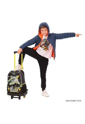 Morral Con Ruedas Niño Rue Bomper Spaceship L Negro