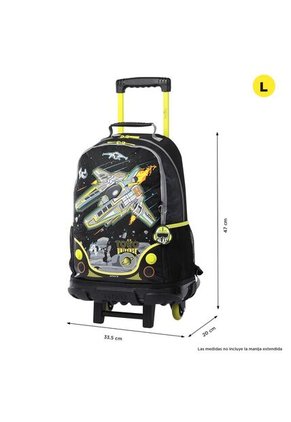 Morral Con Ruedas Niño Rue Bomper Spaceship L Negro