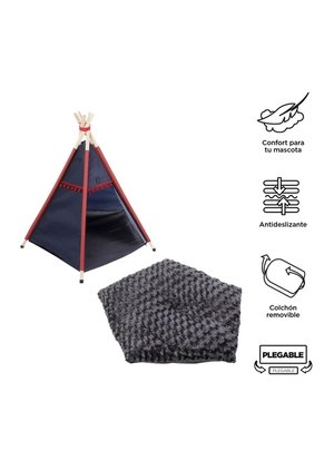 Teepee Para Mascota Charlie Azul