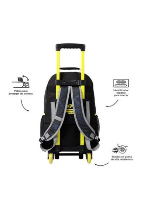 Morral Con Ruedas Niño Rue Bomper Spaceship L Negro