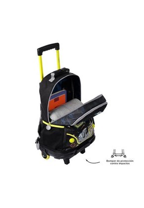 Morral Con Ruedas Niño Rue Bomper Spaceship L Negro