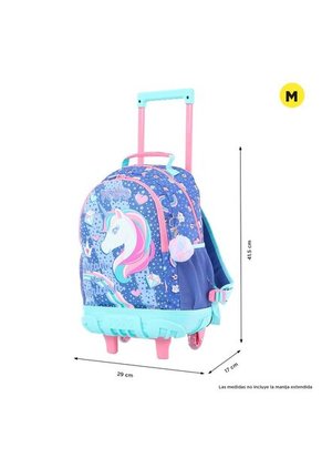 Morral Con Ruedas Para Niña Uniwildy M Azul