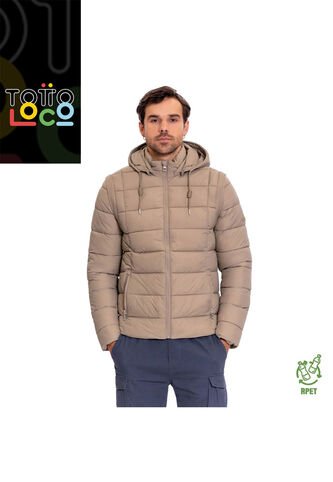 Chaqueta Acolchada Para Hombre Atlantida 2 En 1 Beige Totto
