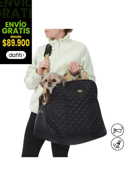 Bolso Cargador De Mascota 2 En 1 Slipy Negro